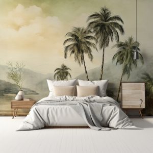 Tapet pejzaž palme
